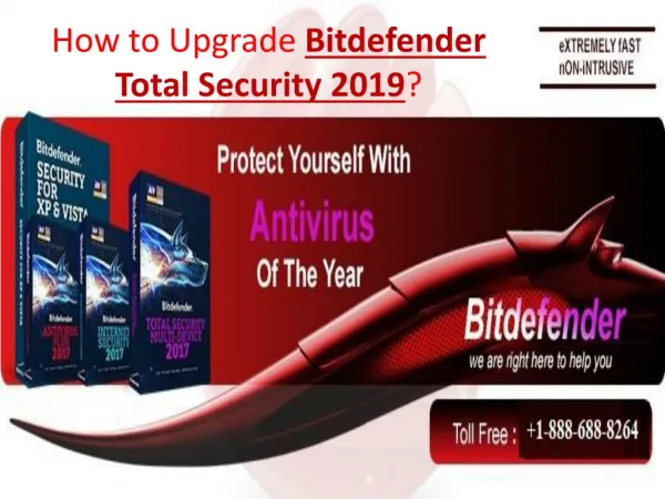 How to Upgrade Bitdefender Total Security 2019? Call: 1-888-688-8264