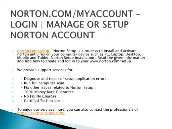 norton com myaccount login manage or setup norton account