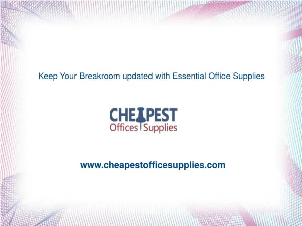 Breakroom with Essential Office Supplies