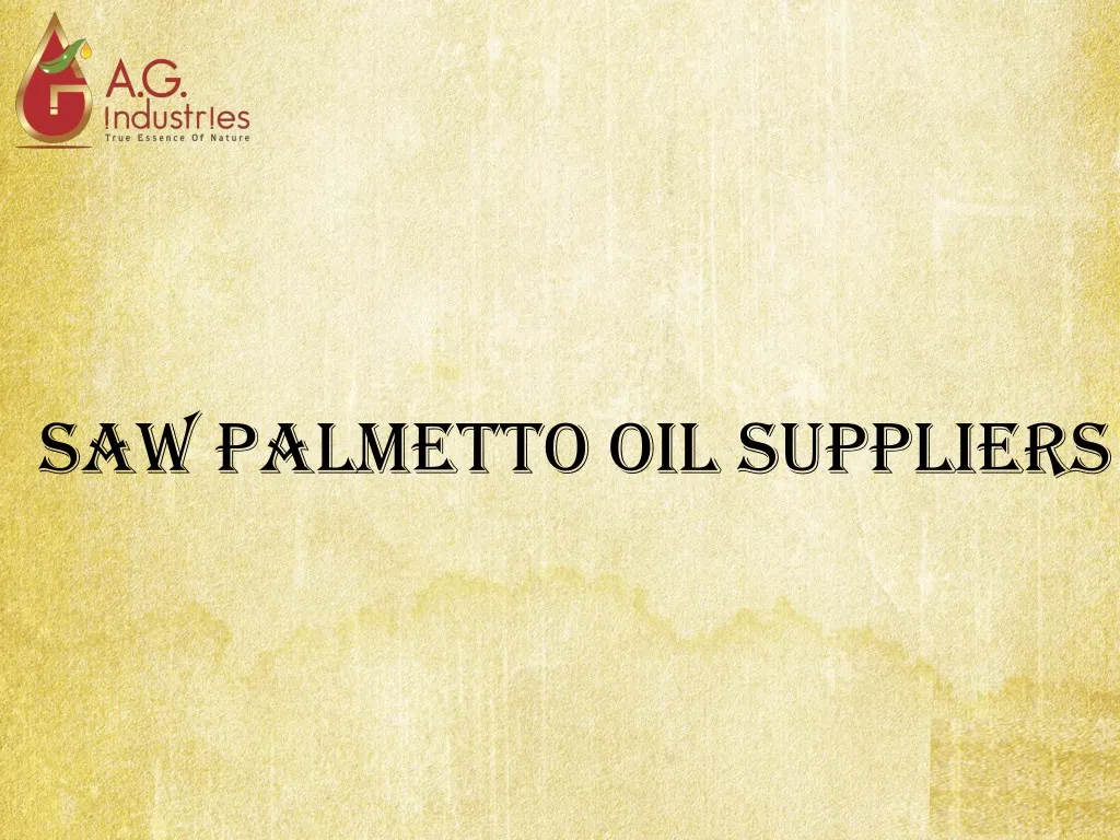 saw palmetto oil suppliers