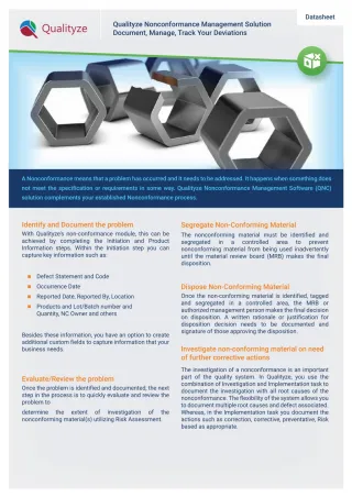Nonconformance Management and Tracking Software - slide 1