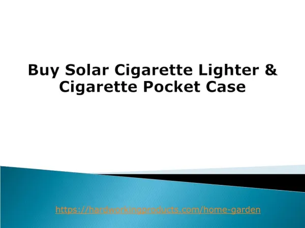 Buy Solar Cigarette Lighter & Cigarette Pocket Case