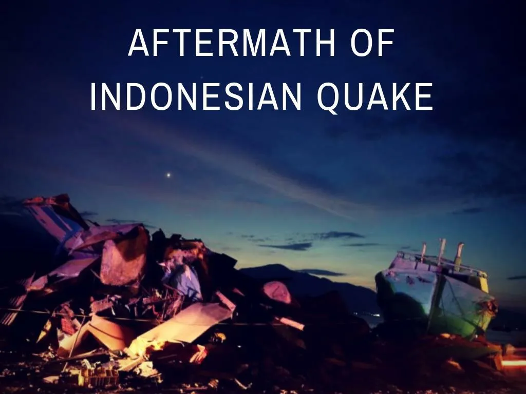 aftermath of indonesian quake