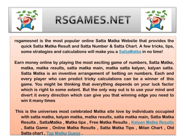 matka play, Satta Play SITE rsgames