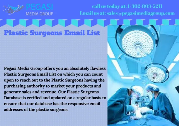 Plastic Surgeons Email List in USA
