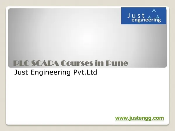 PLC SCADA Courses in pcmc, India | Just Engineeering