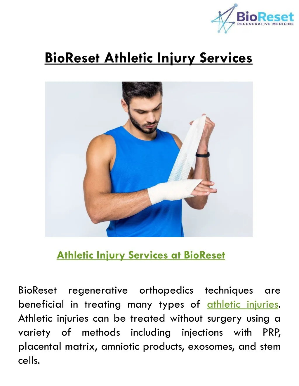 bioreset athletic injury services