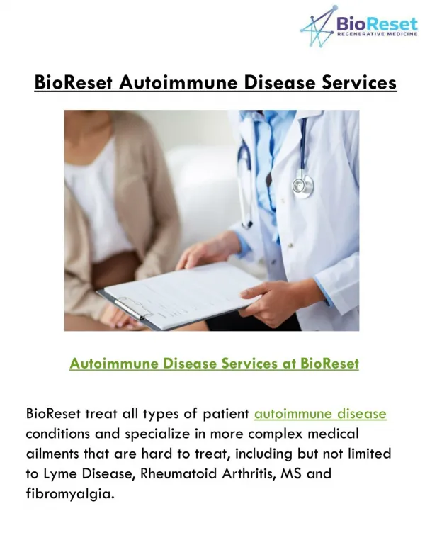 BioReset Autoimmune Disease Services