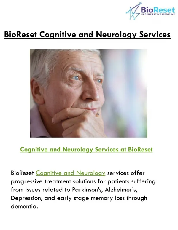 Cognitive And Neurology Services