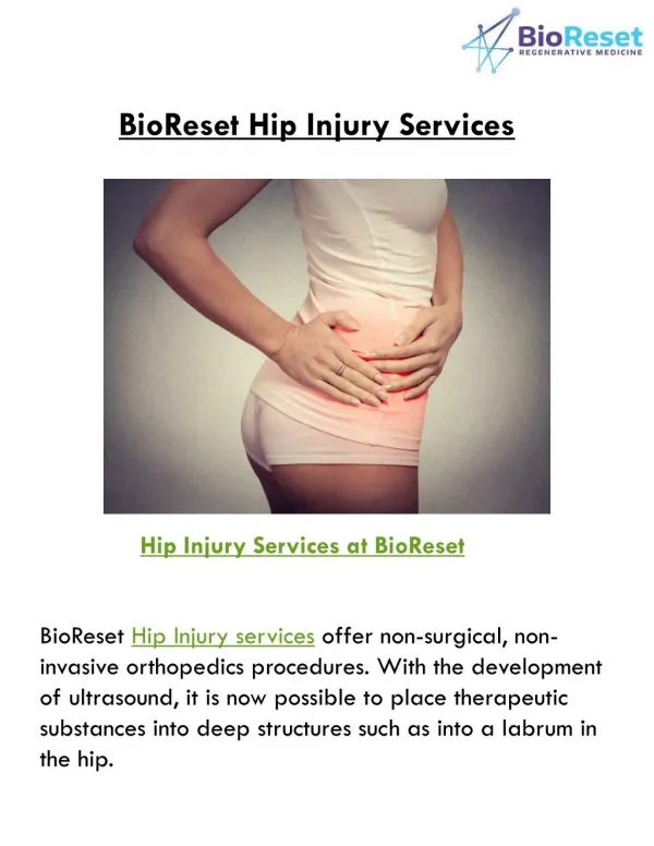 BioReset Hip Injury Services