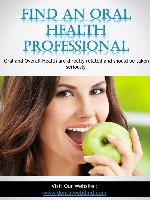 Find An Oral Health Professional | dentalwebdmd.com