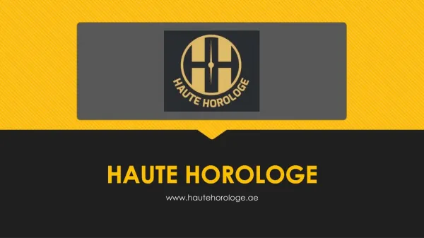 haute horologe