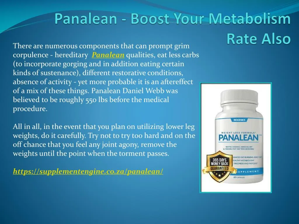 panalean boost your metabolism rate also