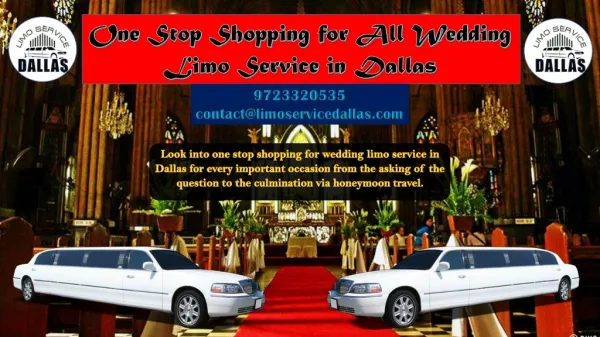 One Stop Shopping for All Wedding Limo Service in Dallas