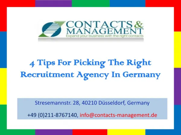 4 Tips For Picking The Right Recruitment Agency In Germany