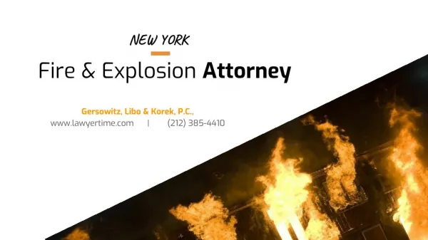 Consult New York Fire & Explosion Attorney