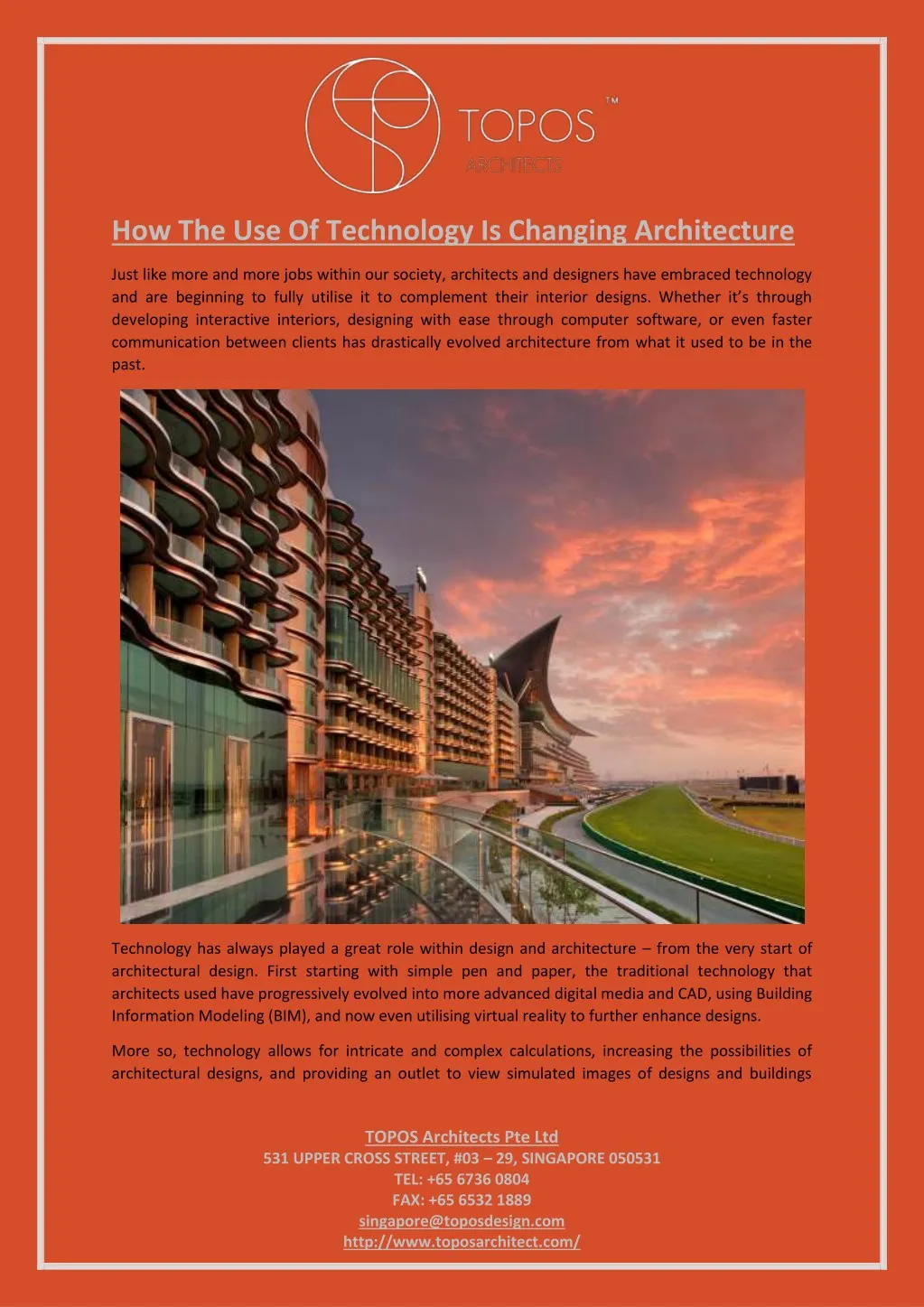 how the use of technology is changing architecture