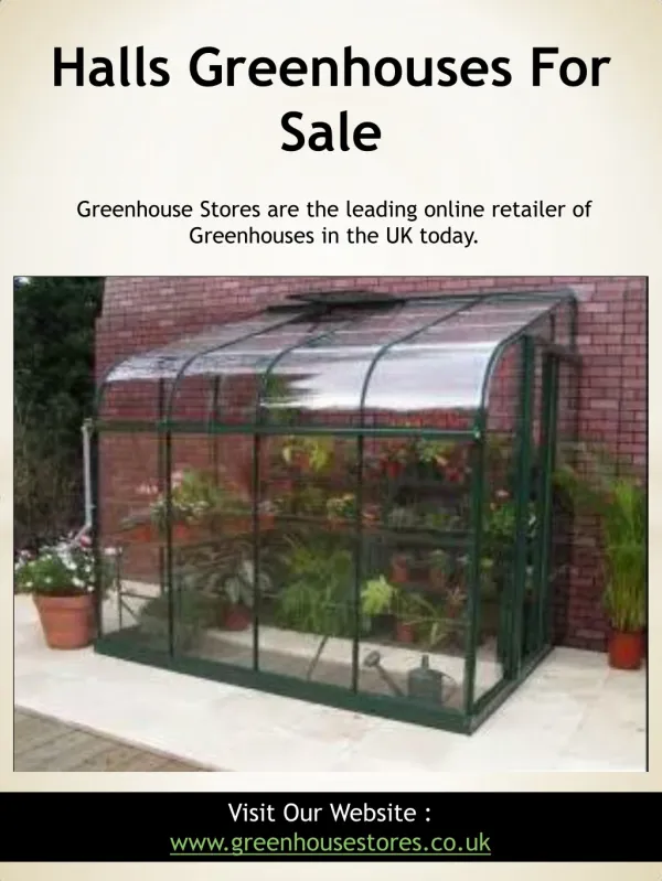 Halls Greenhouses For Sale | 800 098 8877 | greenhousestores.co.uk