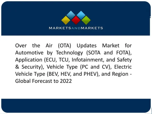 Passenger Cars Estimated to Lead the Automotive OTA Updates Market