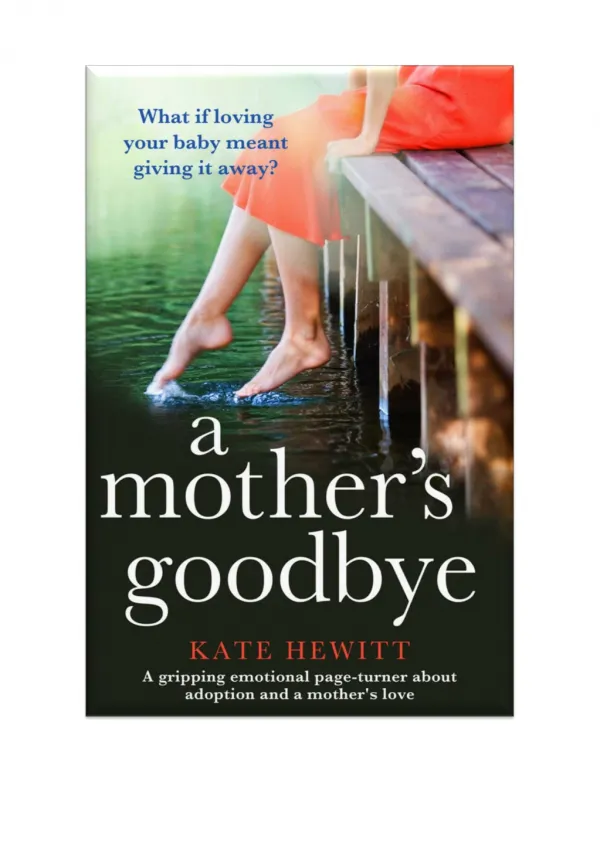 [PDF] Read Online and Download A Mother's Goodbye By Kate Hewitt