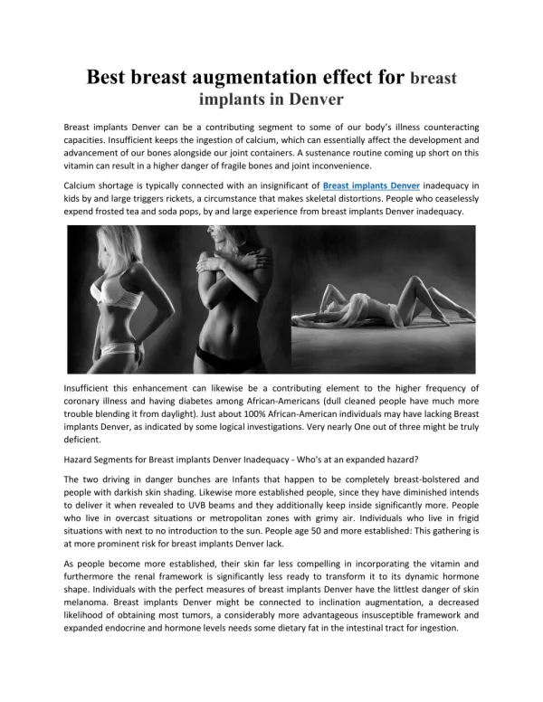 Best breast augmentation effect for breast implants in Denver | Denver Breast