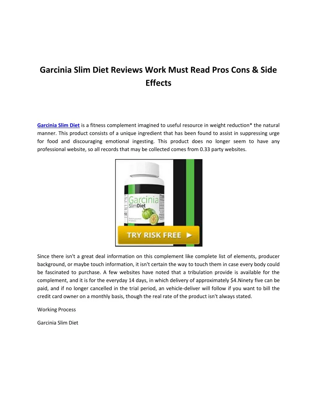 garcinia slim diet reviews work must read pros