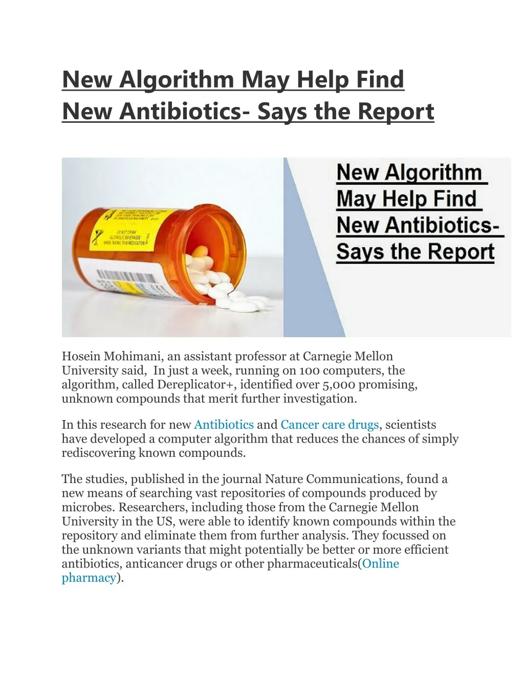 new algorithm may help find new antibiotics says