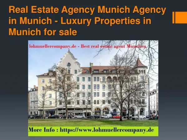 Real Estate Agency Munich Agency in Munich - Luxury Properties in Munich for sale
