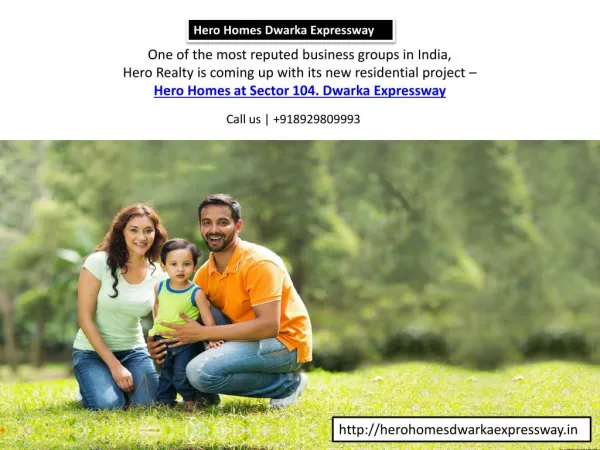Hero Homes Dwarka Expressway - Sector 104, Gurgaon
