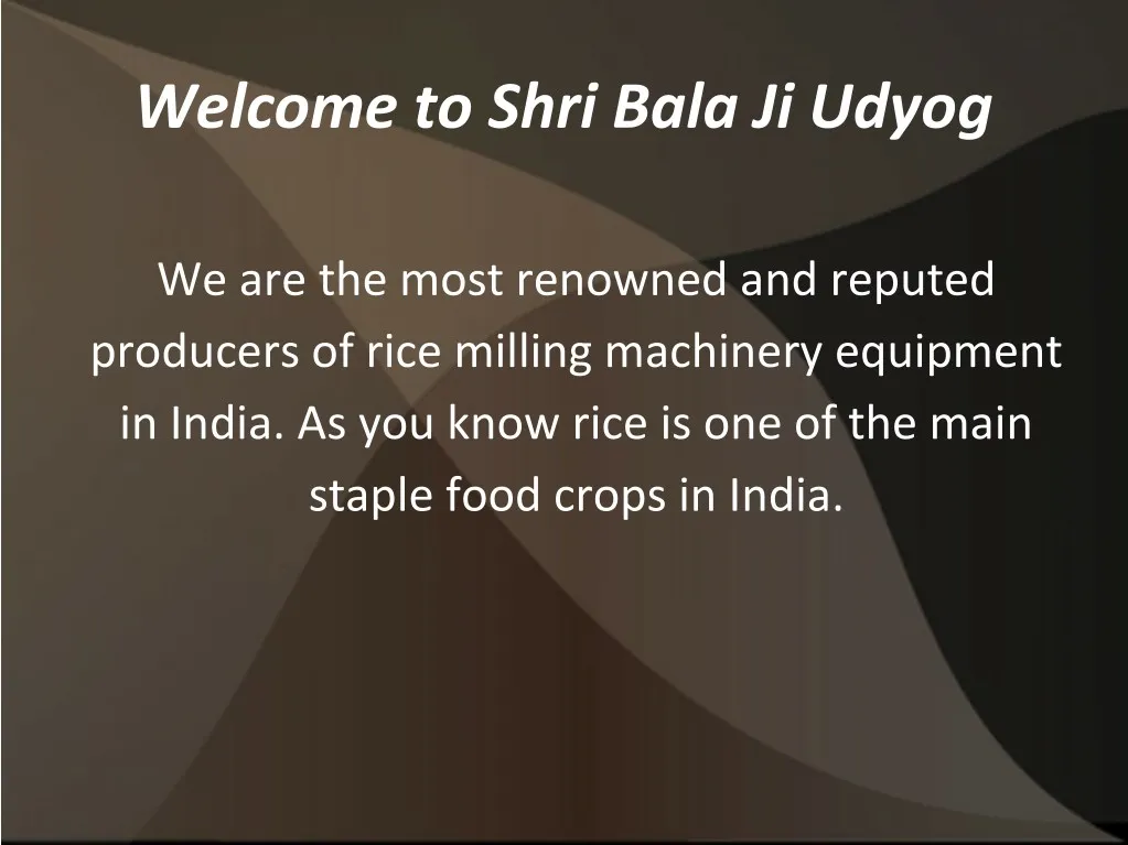 welcome to shri bala ji udyog