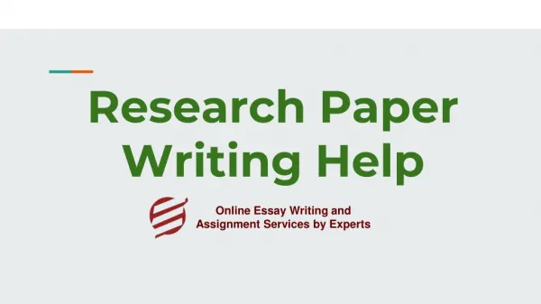 Avail Research Paper Writing Help By Expert Writers
