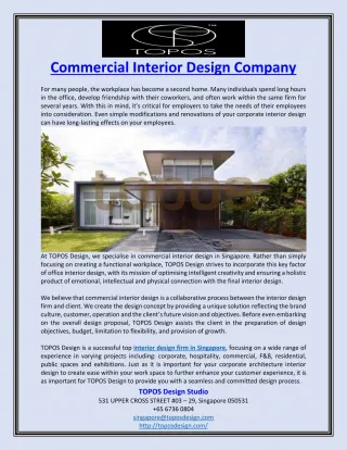 Commercial Interior Design Company