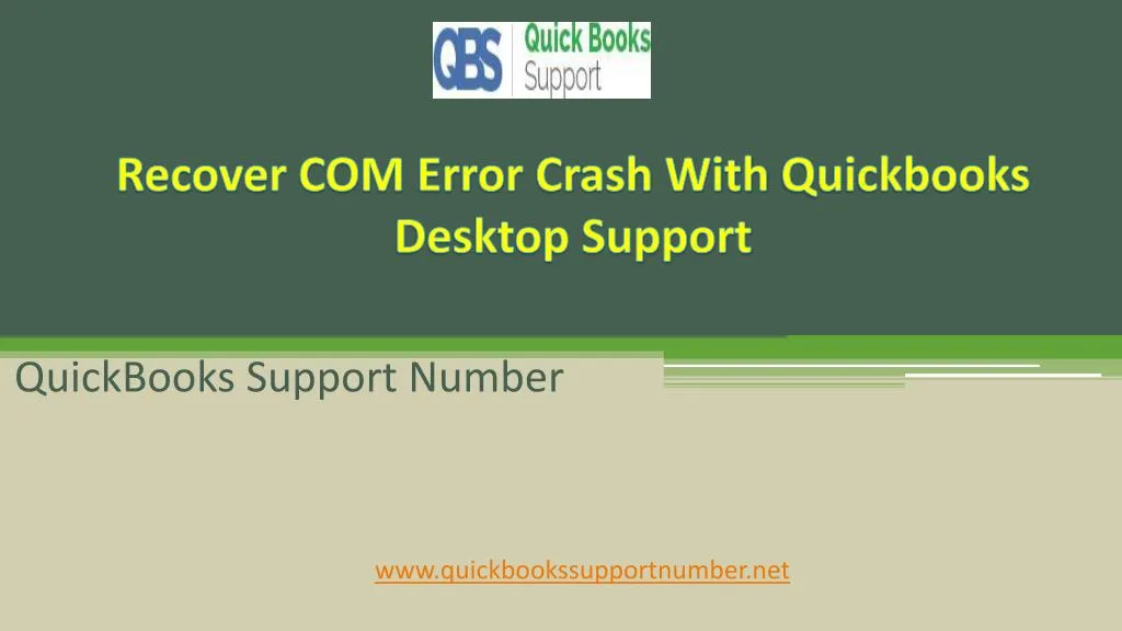 recover com error crash with quickbooks desktop support