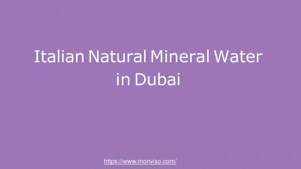 Italian Natural Mineral Water