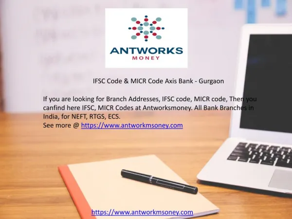 IFSC Code Axis Bank Gurgaon - Antworksmoney