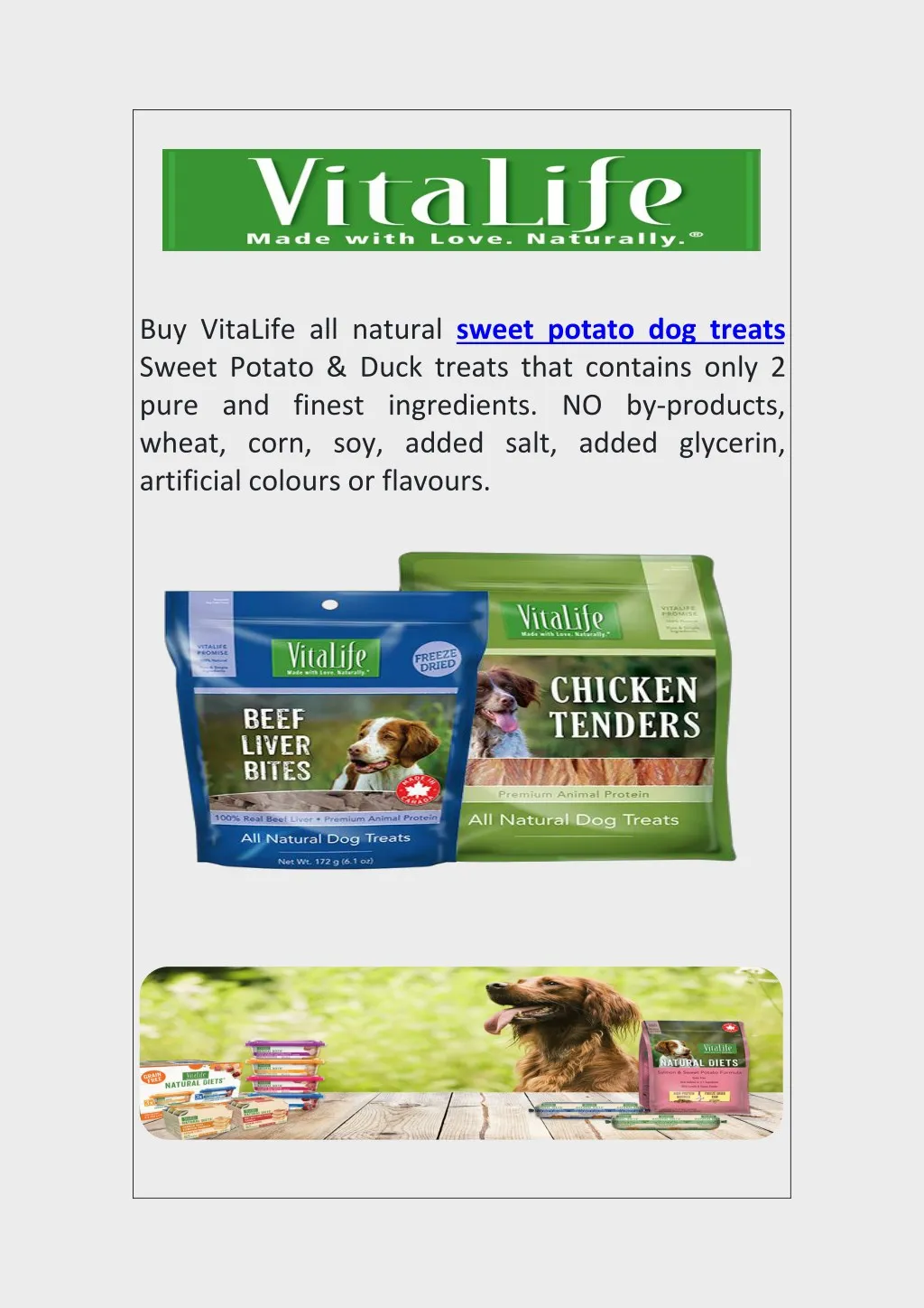 buy vitalife all natural sweet potato dog treats