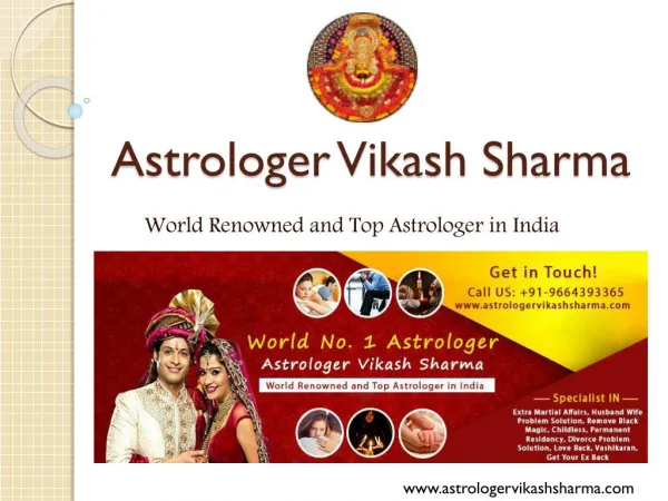 Astrologer Vikash Sharma - Love Marriage Specialist in Mumbai