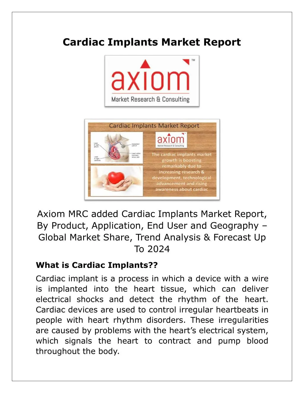cardiac implants market report