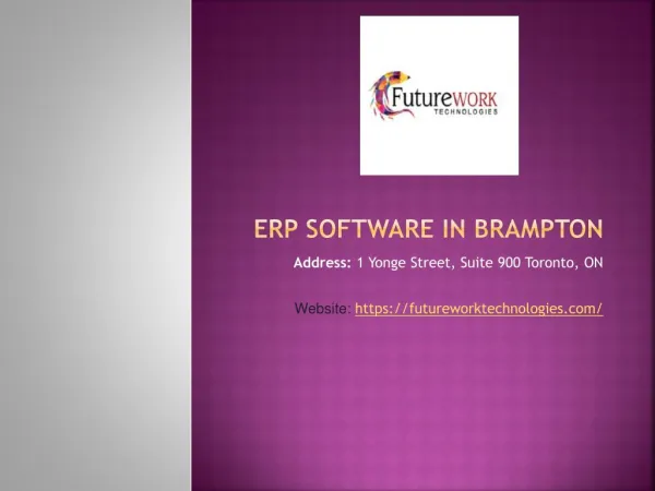 ERP software in Brampton
