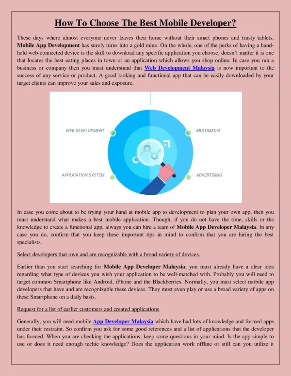 How To Choose The Best Mobile Developer