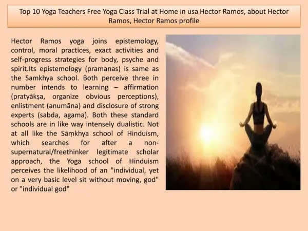 6 Creative Ways to Gain Experience as a New Yoga Teacher in Hector Ramos, about Hector Ramos, Hector Ramos profile