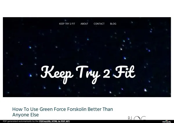 Green Force Forskolin Reviews
