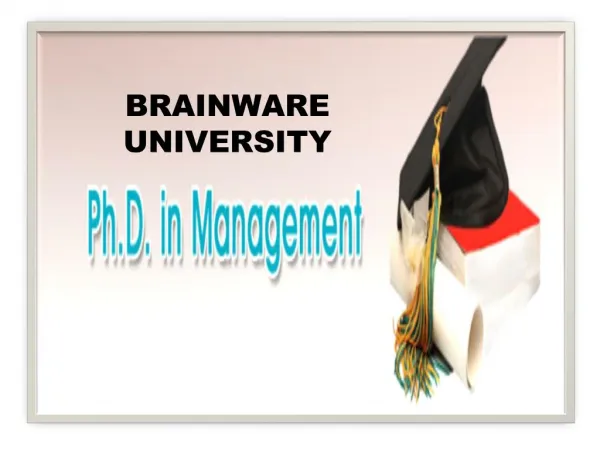Brainware University offers Ph.D in Management.