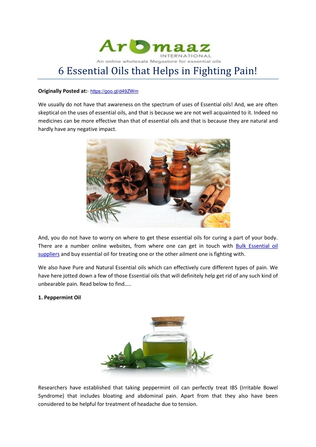 6 essential oils that helps in fighting pain