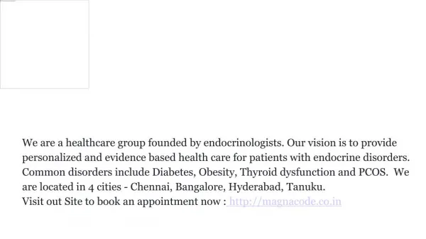 Blog for Endocrinologist | Bangalore | Chennai | Hyderabad | Magna Code Specialists