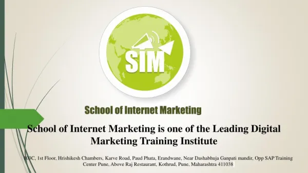 SIM – Is the best digital marketing training institute in Pune.