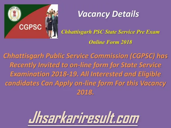 vacancy details