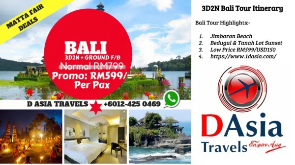 3 Days 2 Nights Bali Tour Itineraries - Land Package