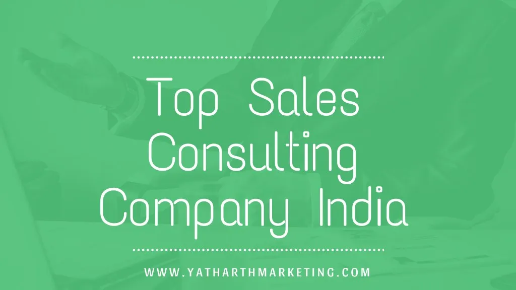 top sales consulting company india