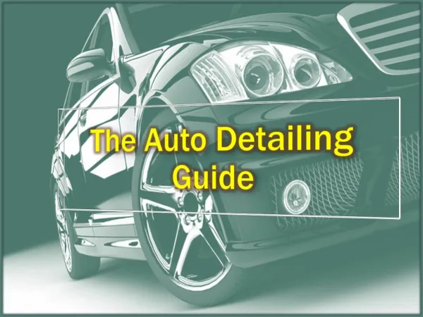 The Auto Detailing Guide